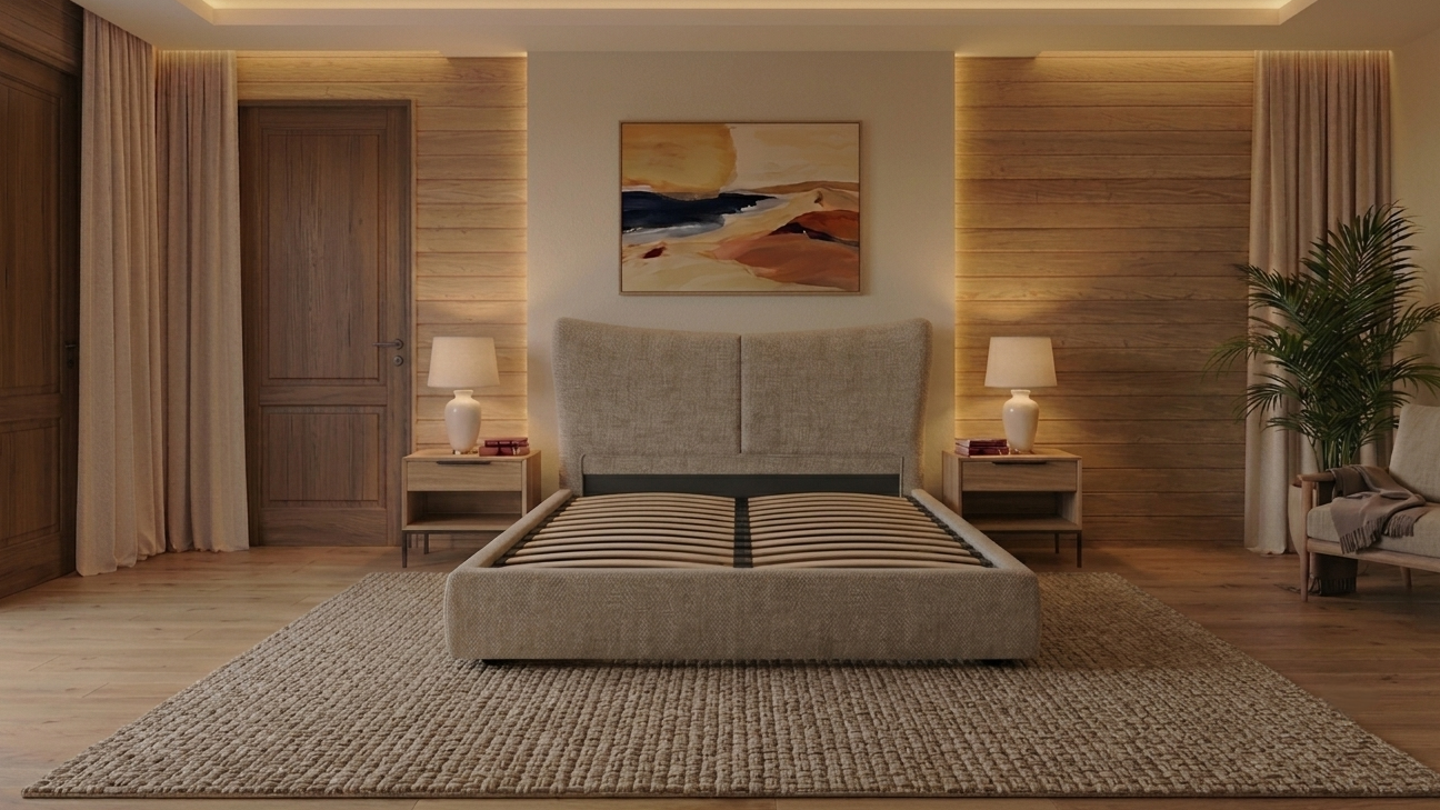 Azure Ottoman Storage Bed in Cream